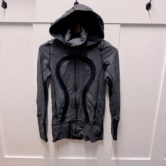 Lululemon stride jacket greyblack size 4 - Picture 2 of 3